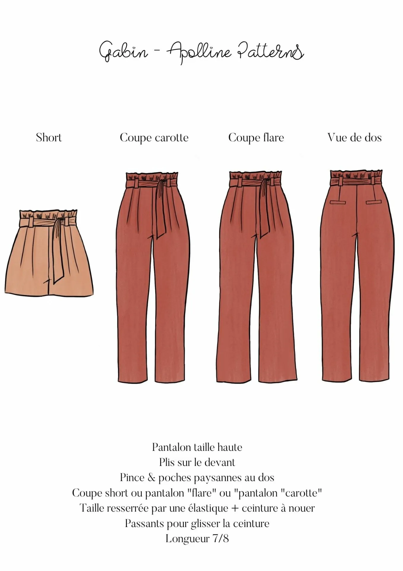 Product image of Gabin, le pantalon paperbag