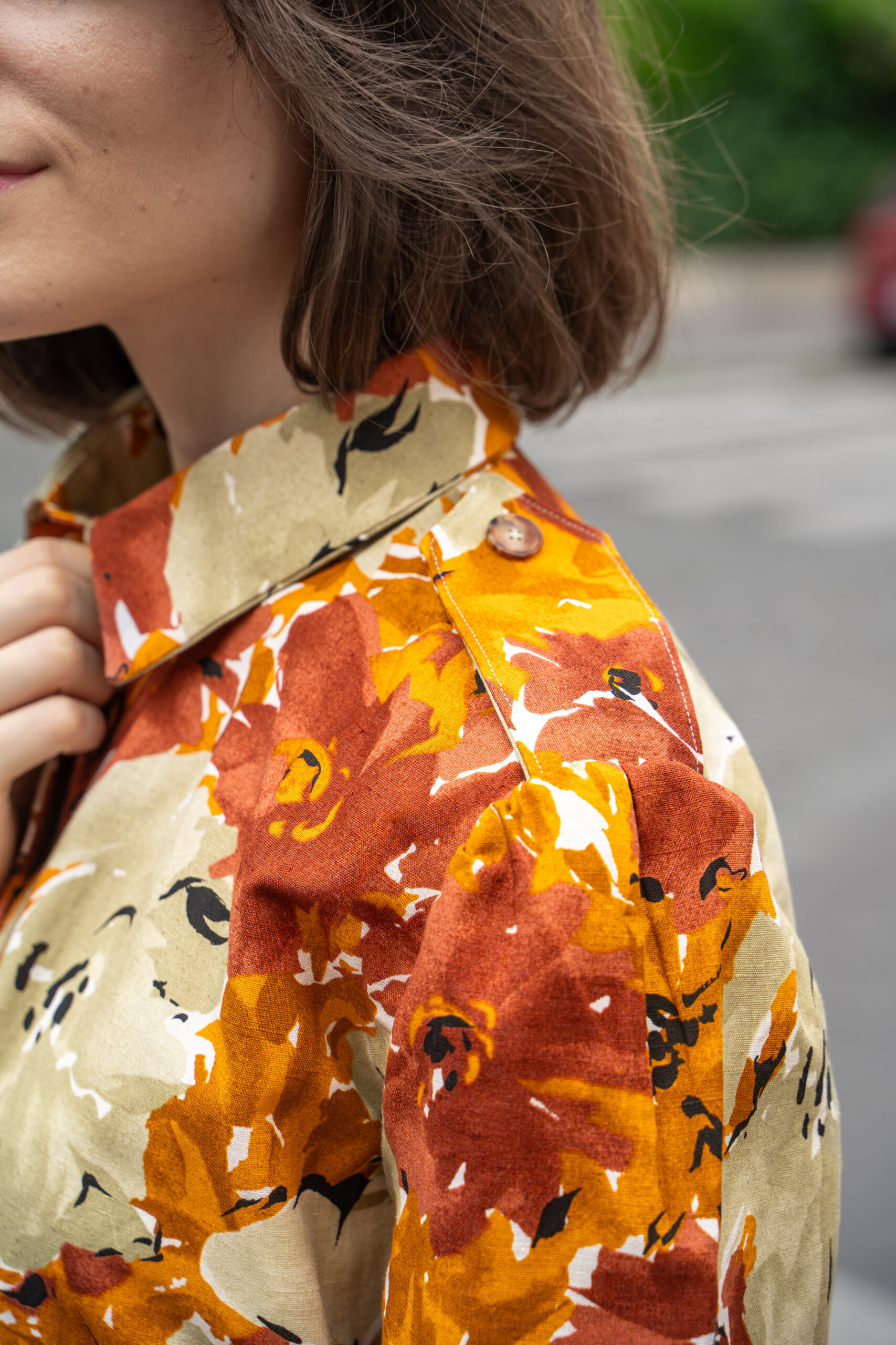 Coudre une veste fleurie maxi fleurs avec le patron de couture Glen Coe