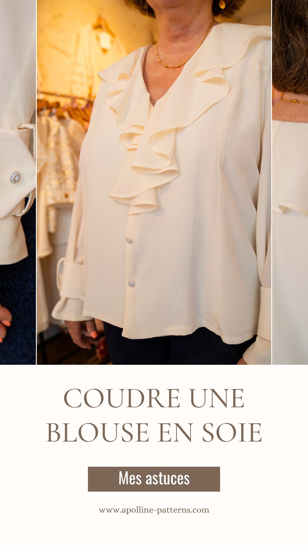 coudre une blouse en soie - patron Andrea - apolline patterns