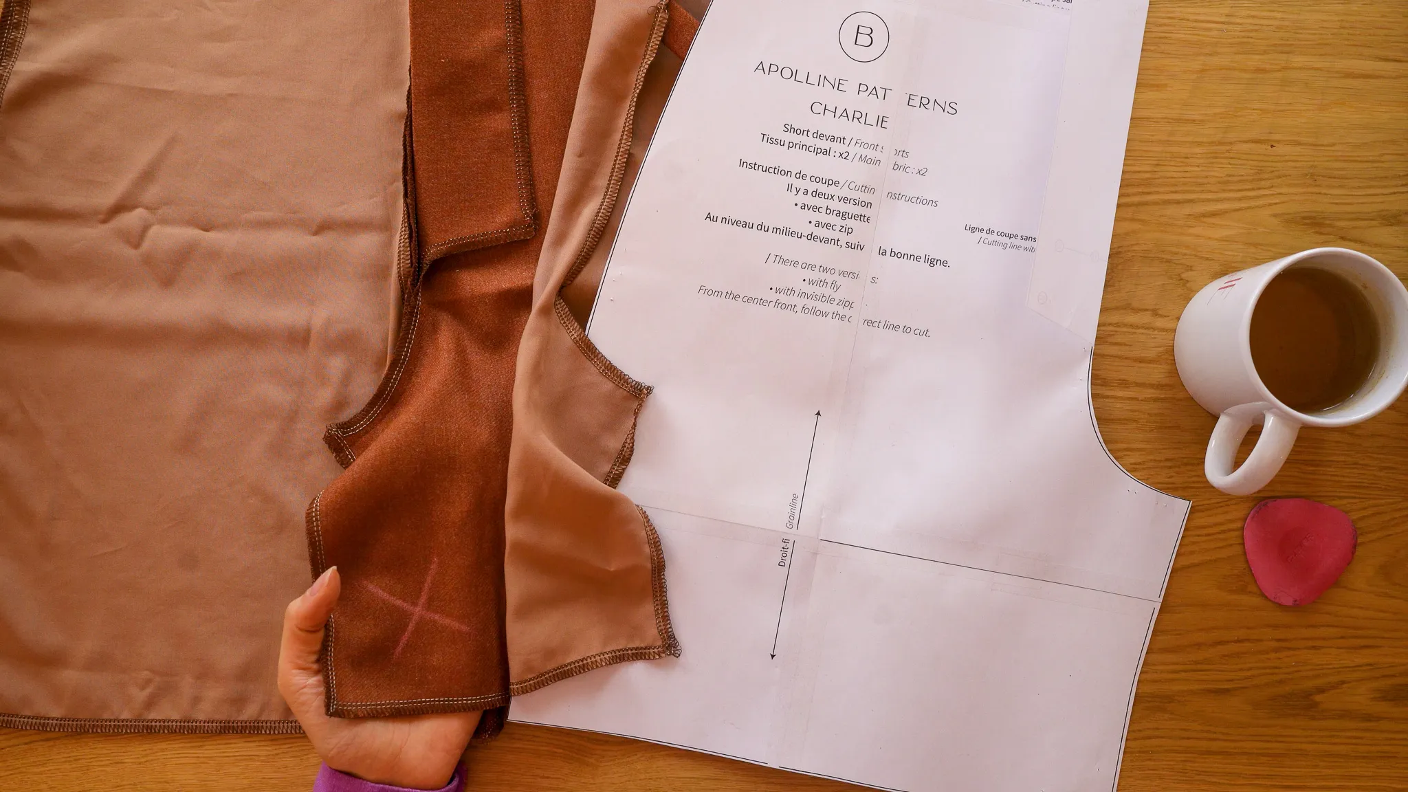 Coudre un braguette doublee apolline patterns - 1