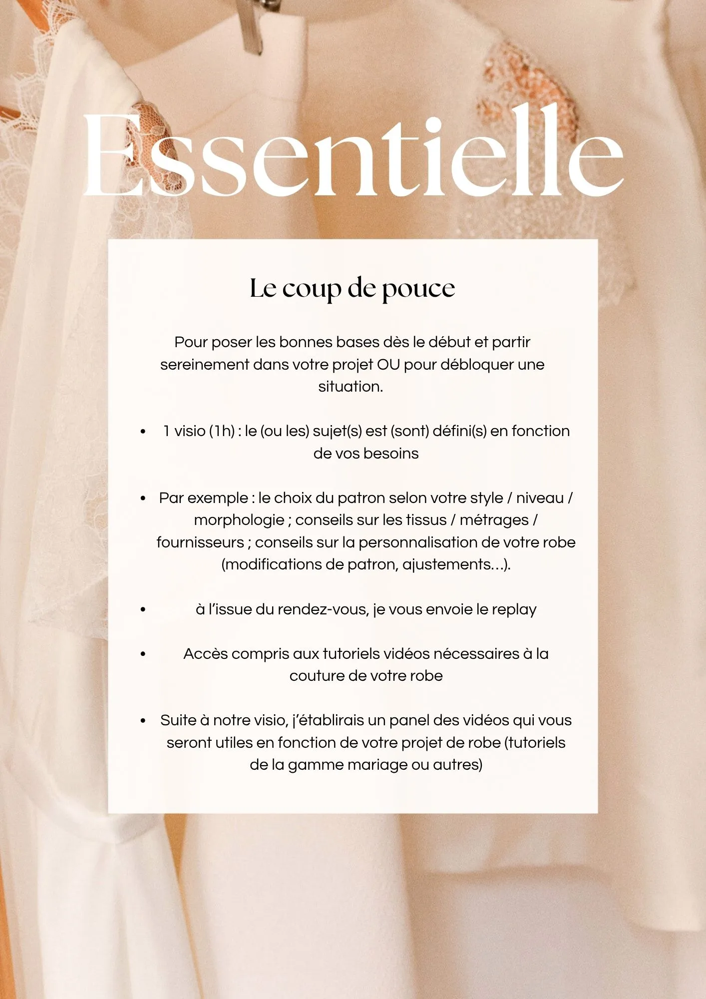 Image of Offre « Essentielle » – Je couds ma robe de mariée
