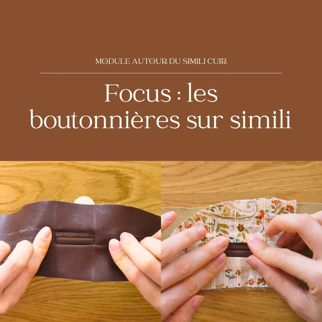 Image of PARCOURS SIMILI : Les boutonnières sur simili cuir
